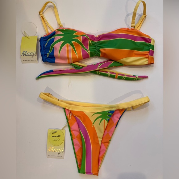 Maaji Accessories - Maaji Pink and Orange Reversible Bathing Suit